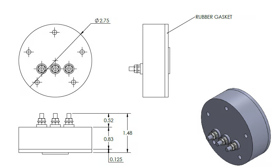 Holley Easy Level Fuel Level Sender 19-250 Dimensions